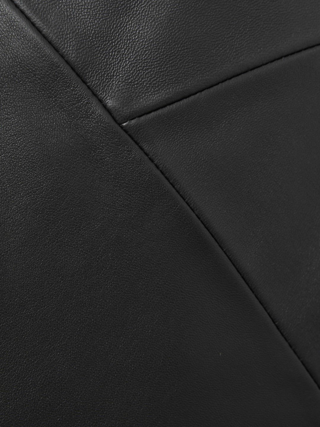 Women Leather High Rise Midi Skirt in Black