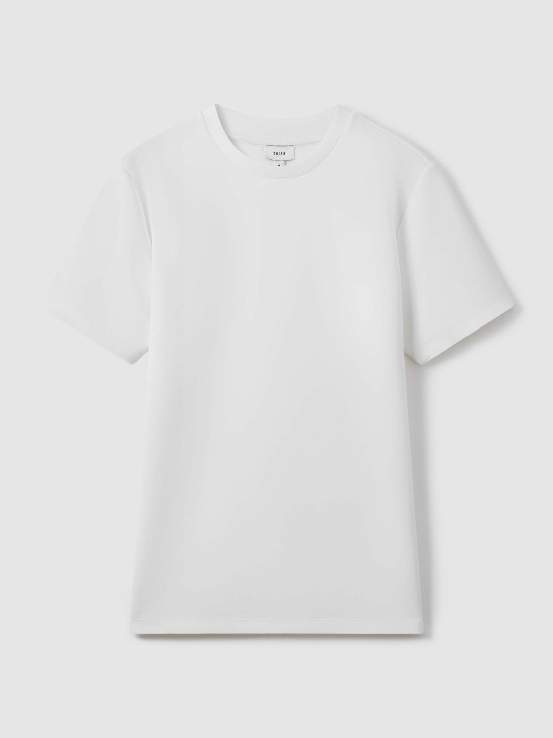 Men Interlock Jersey Crew Neck T-Shirt in White