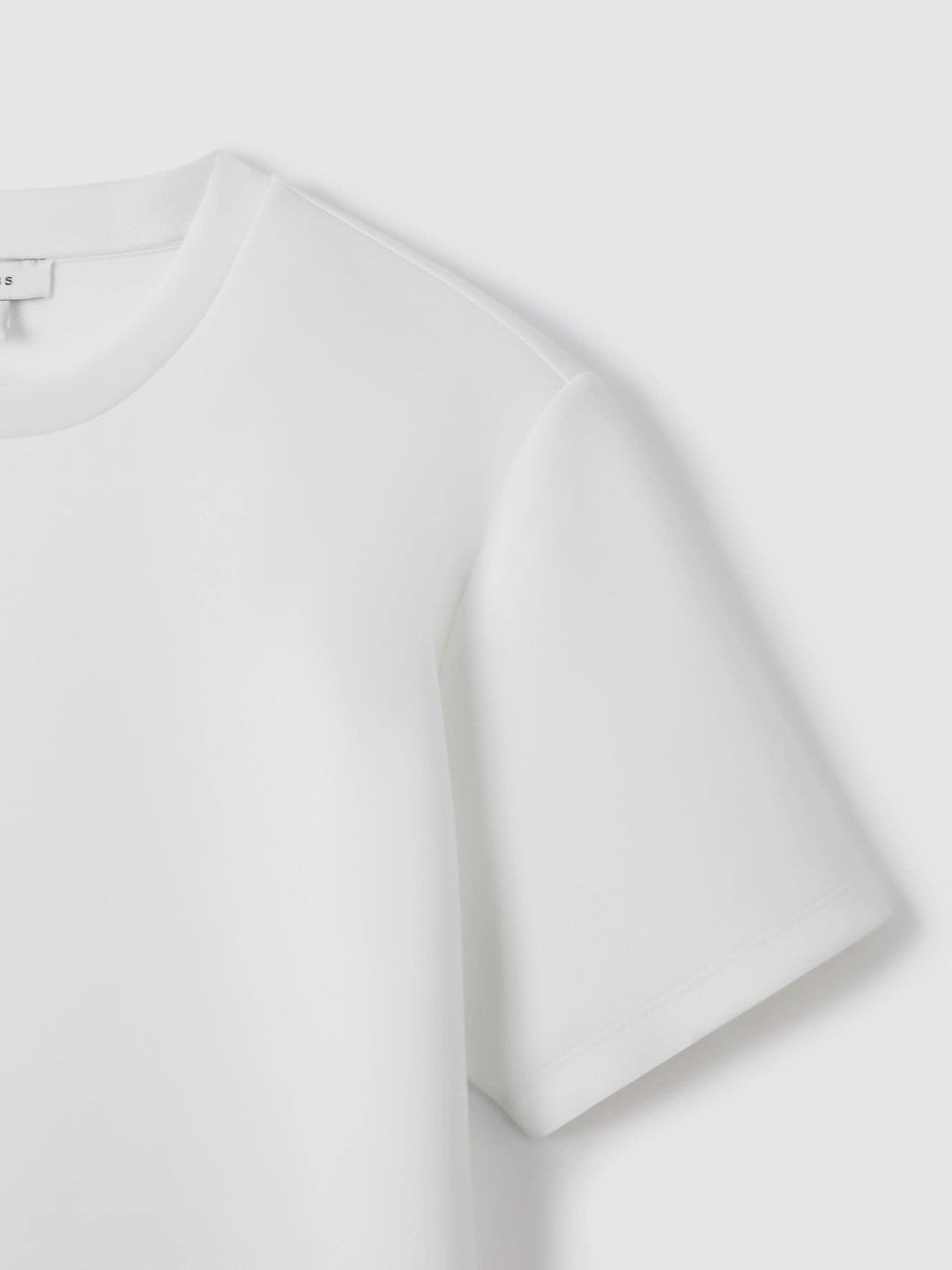 Men Interlock Jersey Crew Neck T-Shirt in White