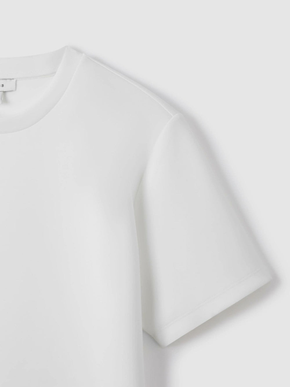 Men Interlock Jersey Crew Neck T-Shirt in White