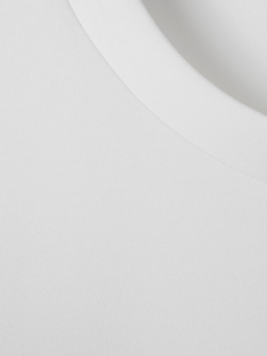 Men Interlock Jersey Crew Neck T-Shirt in White