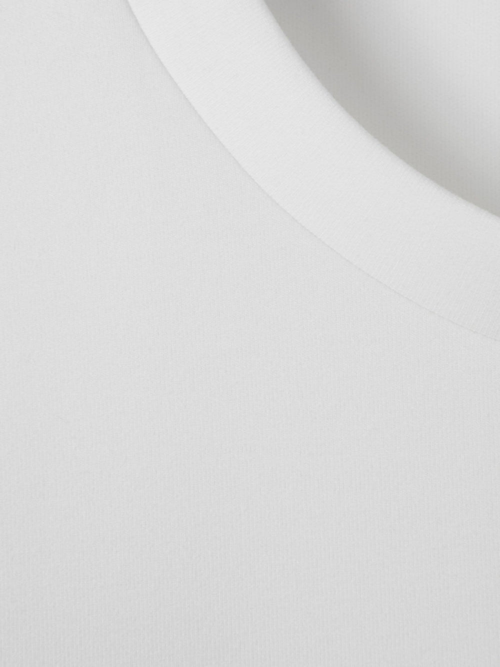 Men Interlock Jersey Crew Neck T-Shirt in White