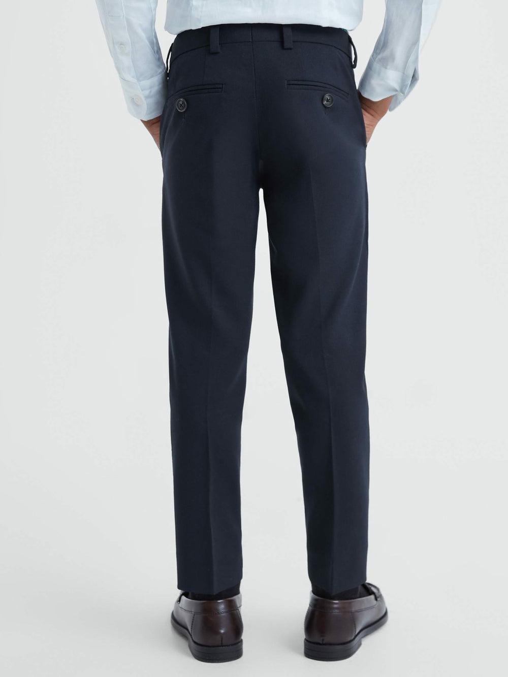Children & Baby 3-9 yrs Wool Blend Adjustable Trousers in Navy