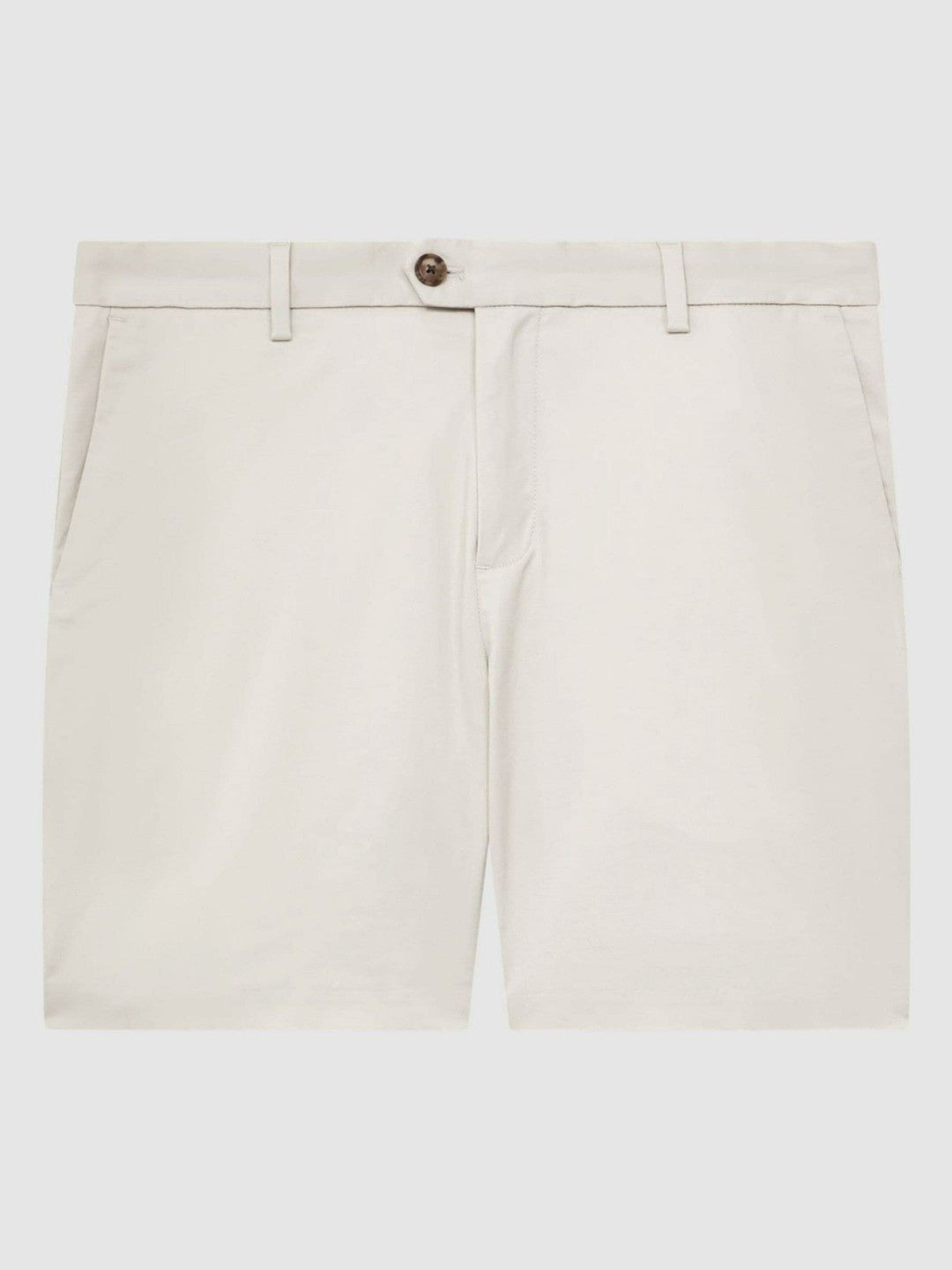 Men Short Length Casual Chino Shorts in Chalk