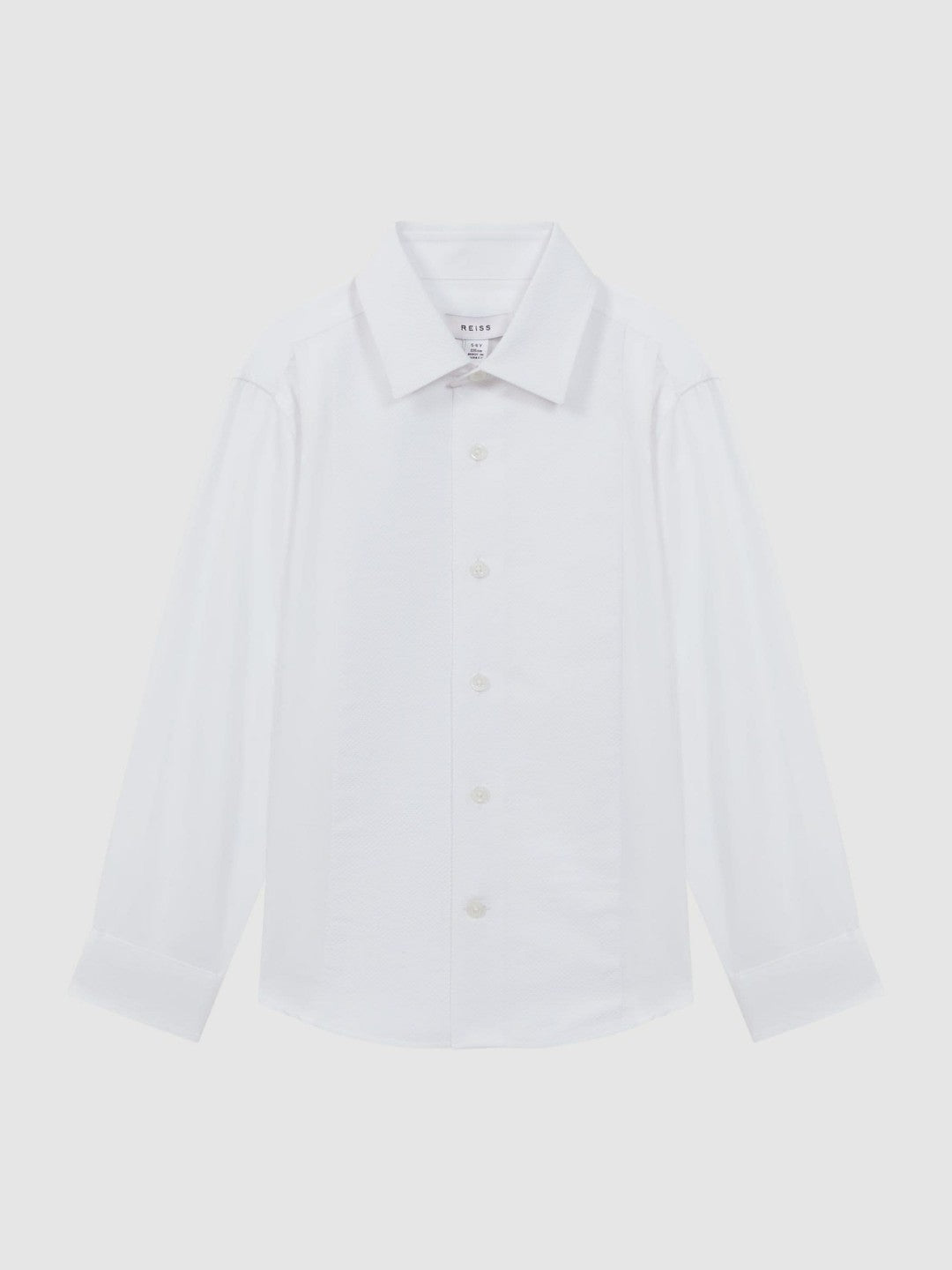 Children & Baby 9-14 yrs Slim Fit Textured Bib Dinner Shirt in White