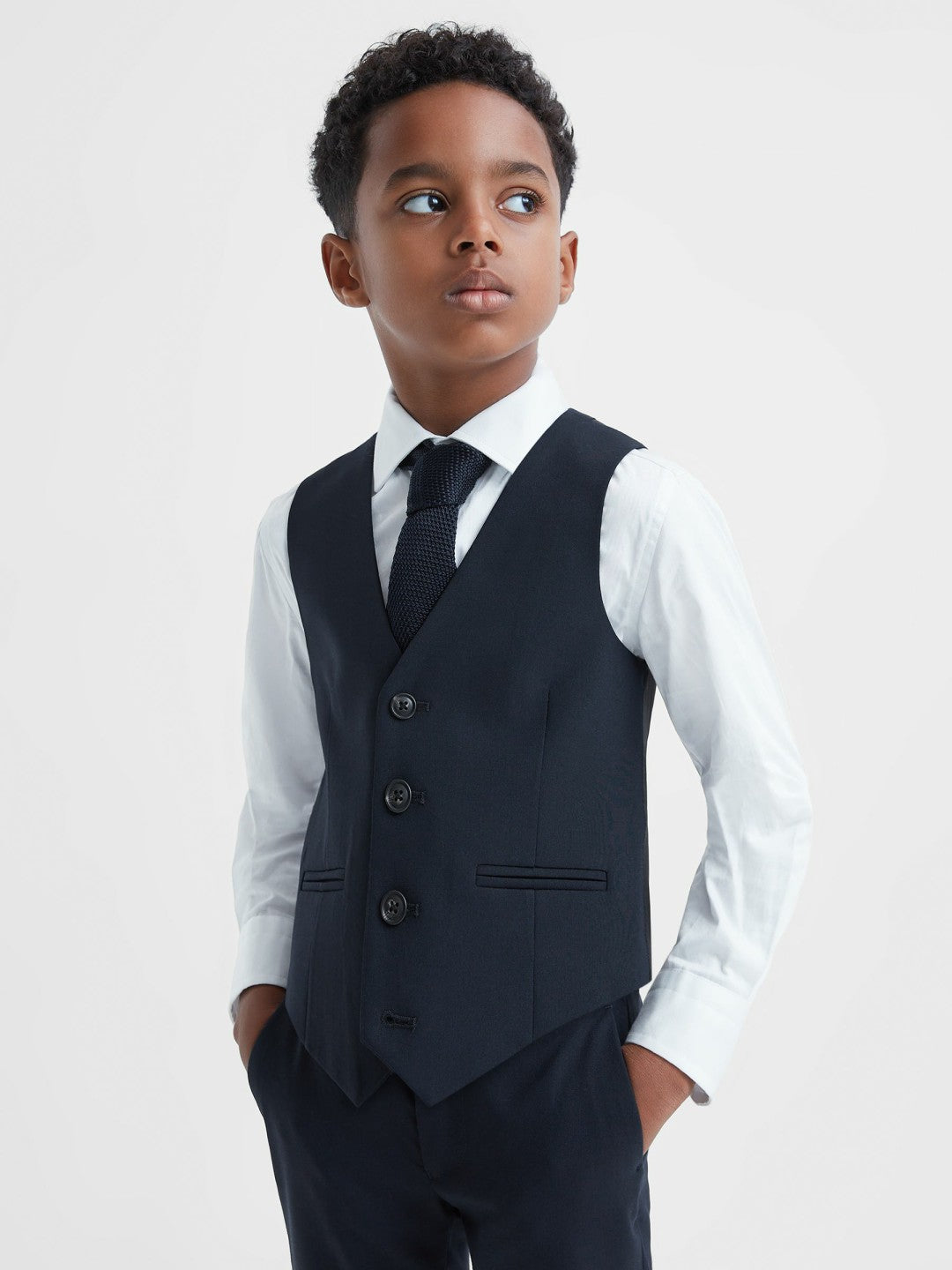 Children & Baby 9-14 yrs Modern Fit Waistcoat in Navy