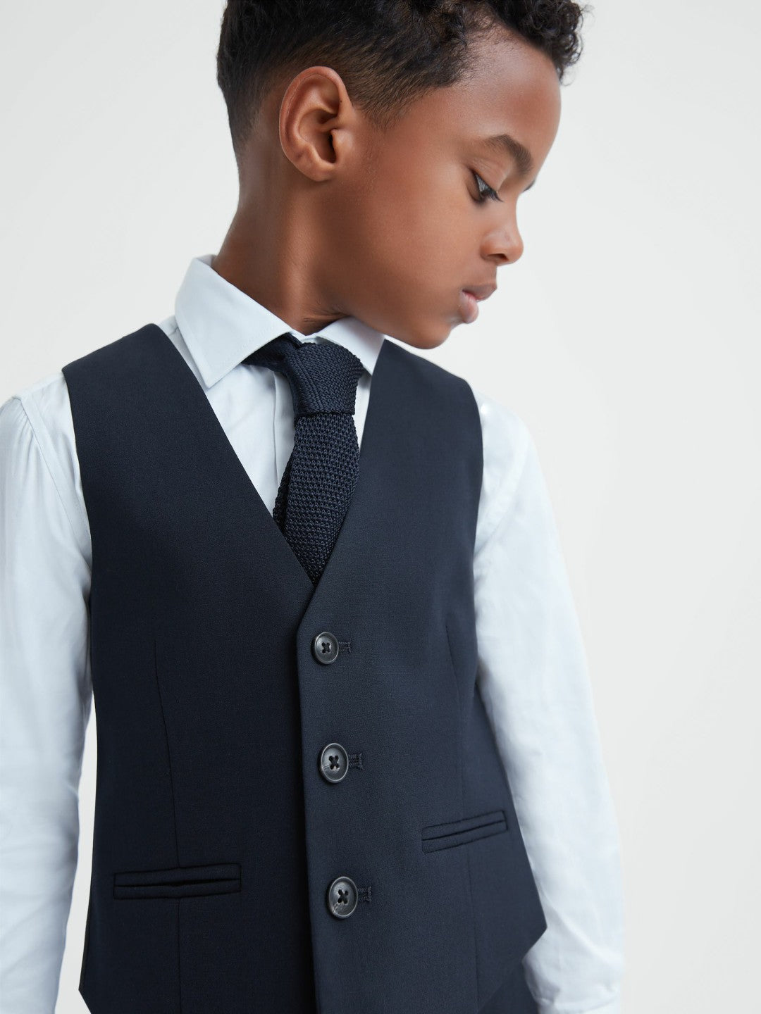 Children & Baby 9-14 yrs Modern Fit Waistcoat in Navy