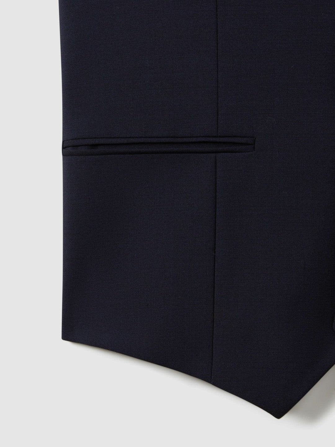 Men Modern Fit Wool Blend Waistcoat in Navy