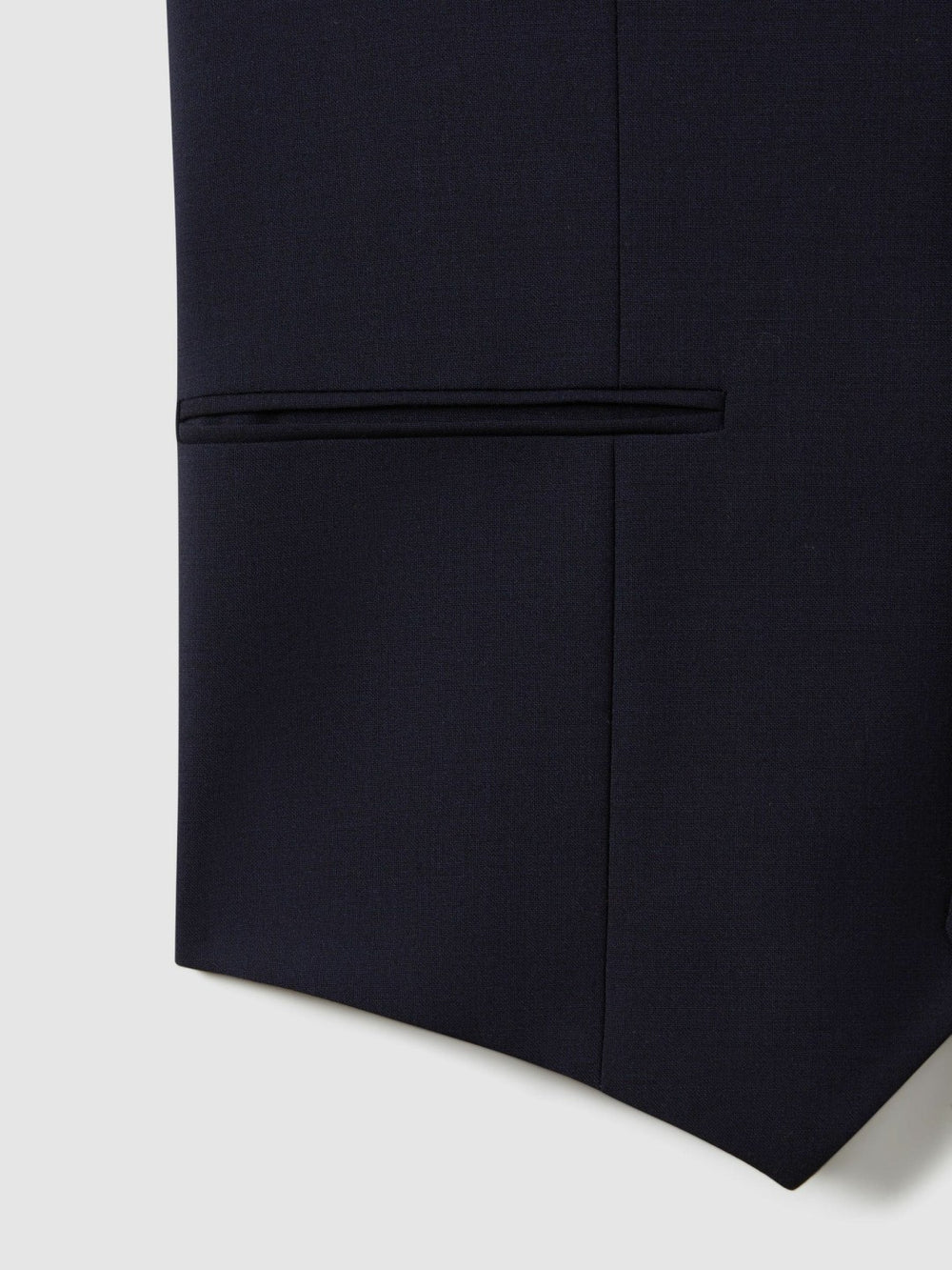 Men Modern Fit Wool Blend Waistcoat in Navy