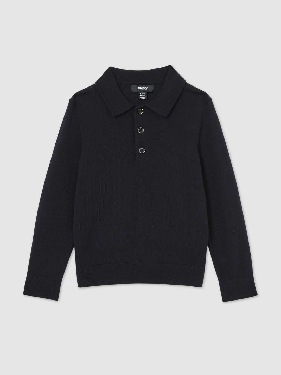 Children & Baby 3-9 yrs Merino Wool Polo Shirt in Navy