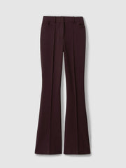 Women Flared Suit Trousers in Berry