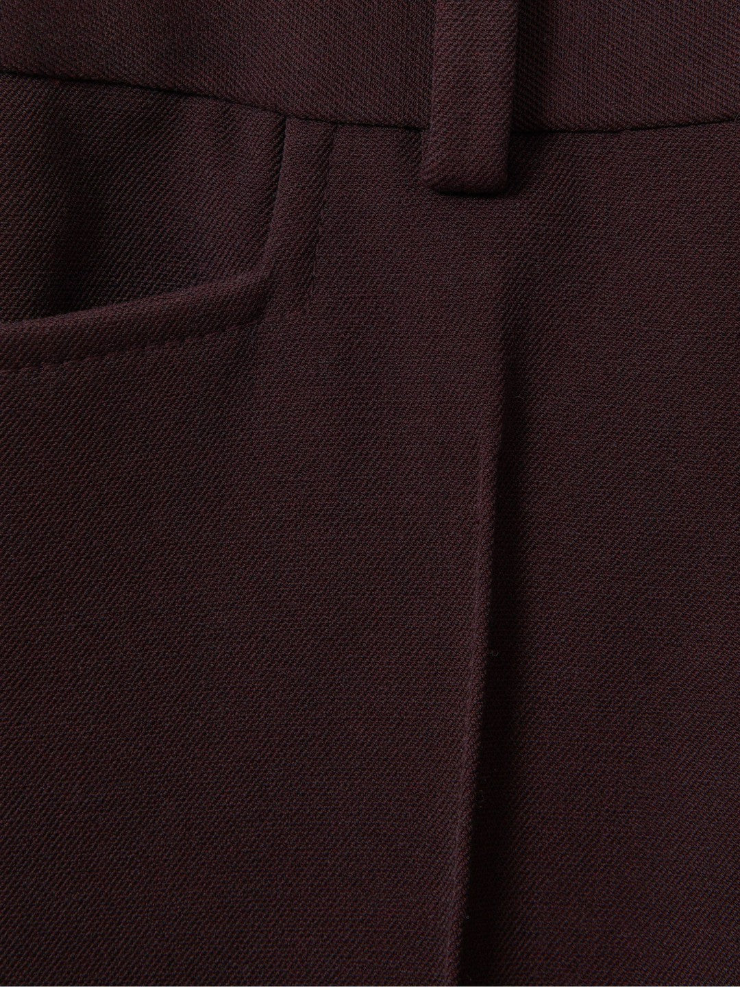 Women Flared Suit Trousers in Berry