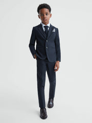 Children & Baby 9-14 yrs Wool Blend Adjustable Trousers in Navy