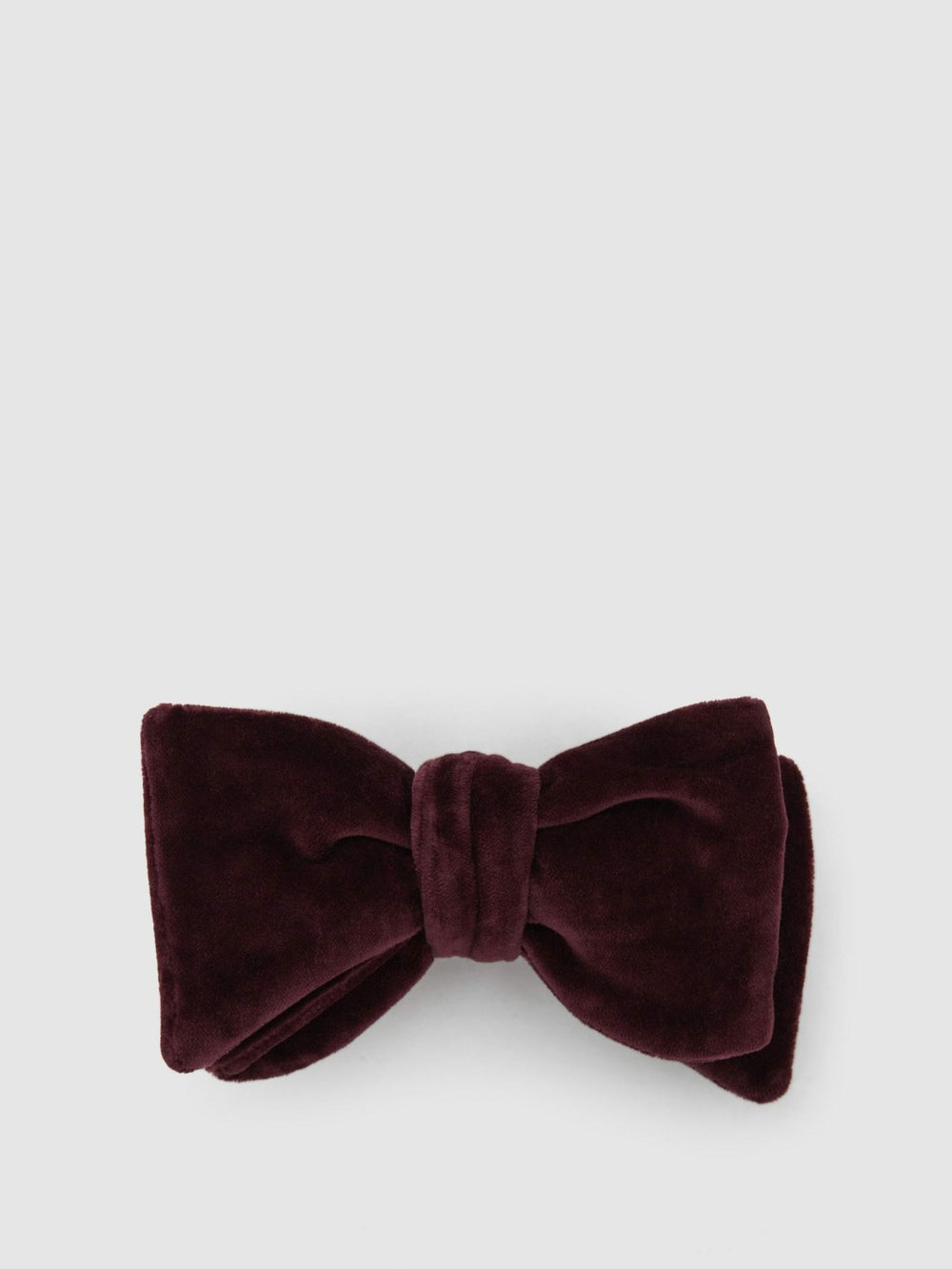 Men Velvet Bow Tie in Bordeaux