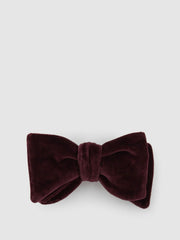 Men Velvet Bow Tie in Bordeaux