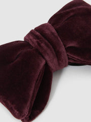 Men Velvet Bow Tie in Bordeaux