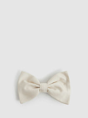 Men Grosgrain Silk Bow Tie in Ivory