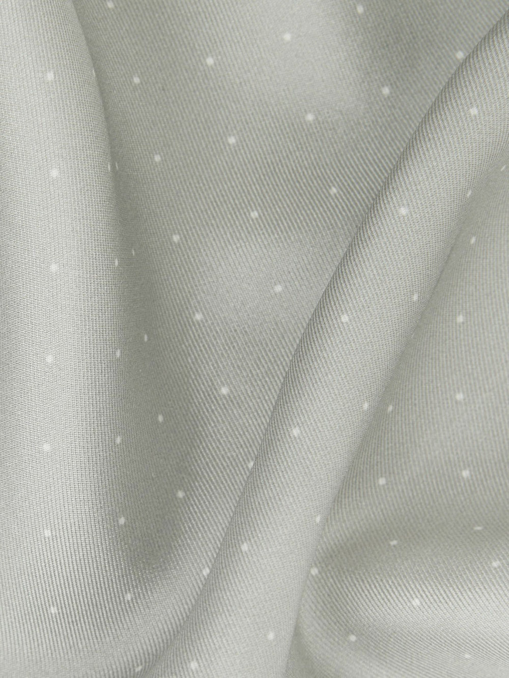 Men Polka Dot Silk Pocket Square in Silver