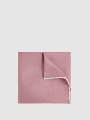Men Polka Dot Silk Pocket Square in Pink