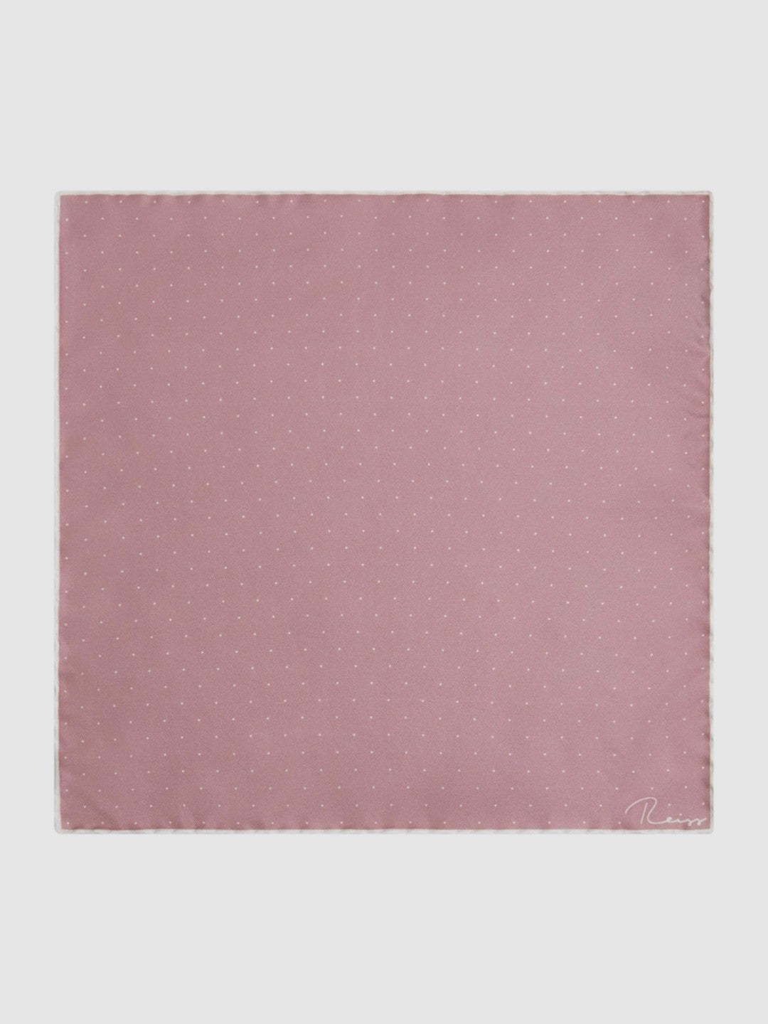 Men Polka Dot Silk Pocket Square in Pink