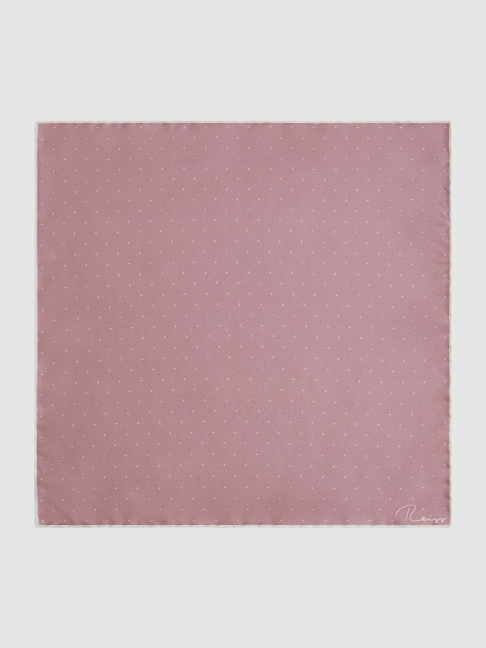 Men Polka Dot Silk Pocket Square in Pink