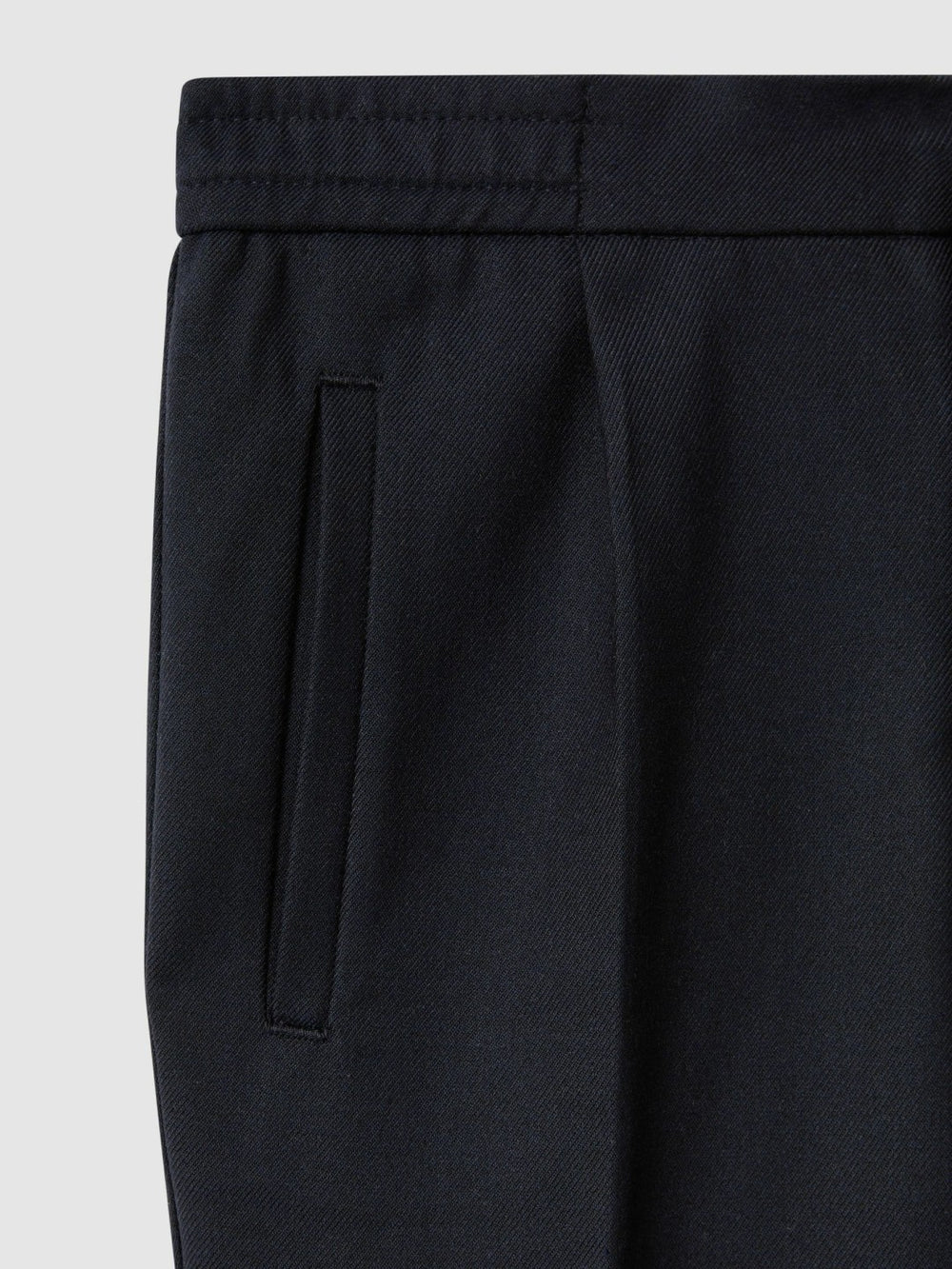 Children & Baby 3-9 yrs Relaxed Elasticated Trousers with Turn-Ups in Navy