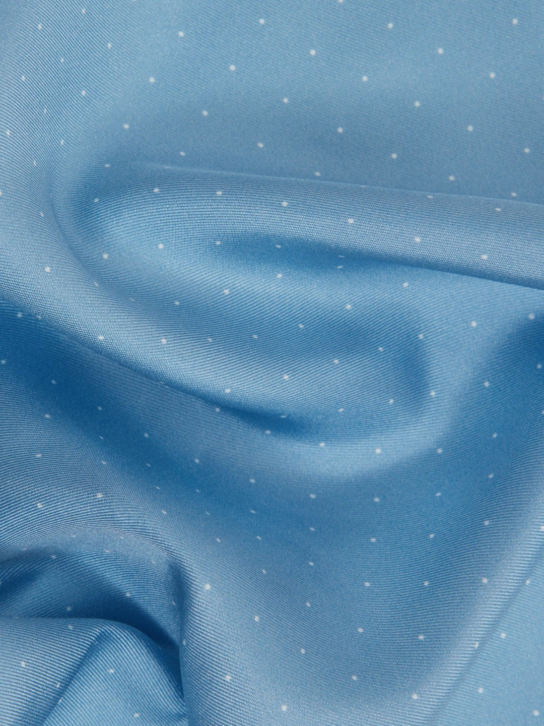 Men Polka Dot Silk Pocket Square in Blue