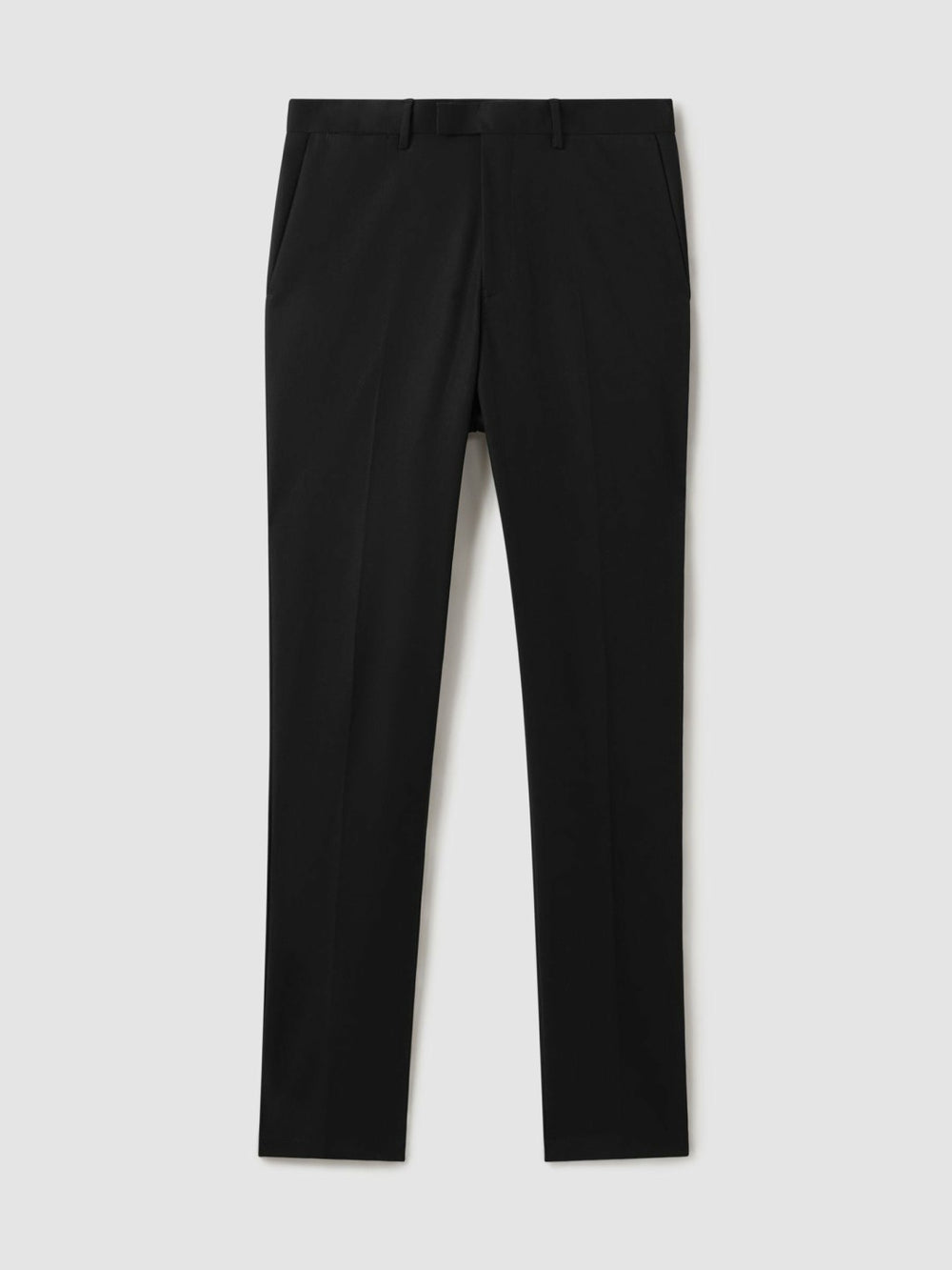 Men Slim Fit Cotton Blend Chinos in Black
