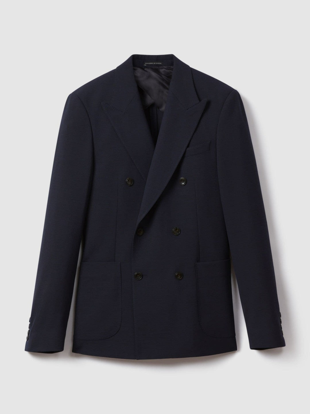 Men Double Breasted Suit Blazer Slim Fit in Navy