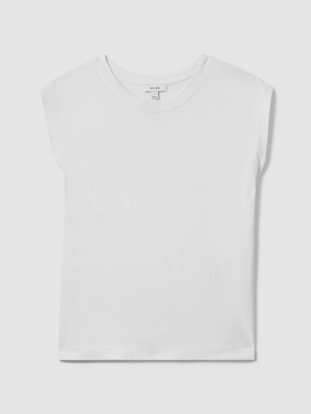 Women Cotton Capped Sleeve T-Shirt in White