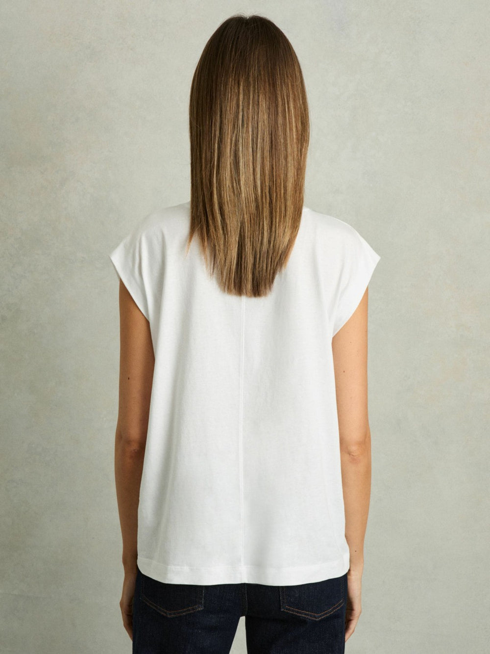 Women Cotton Capped Sleeve T-Shirt in White
