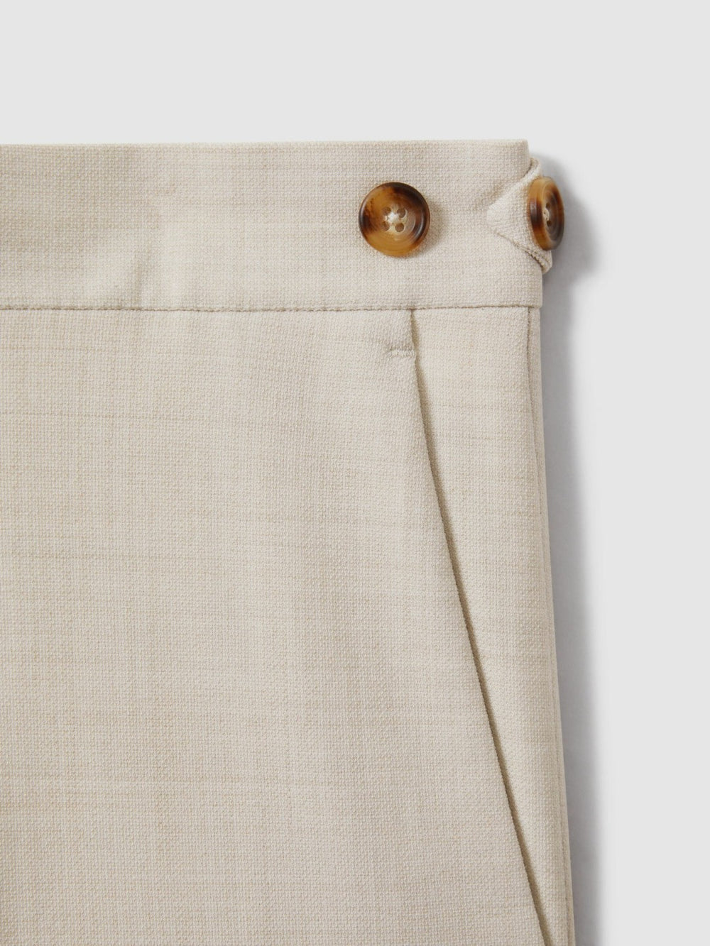 Men Slim Fit Side Adjuster Trousers in Stone