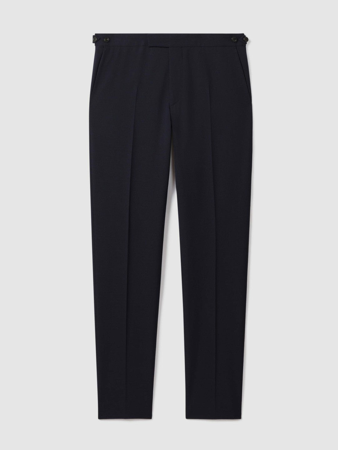 Men Slim Fit Side Adjuster Trousers in Navy