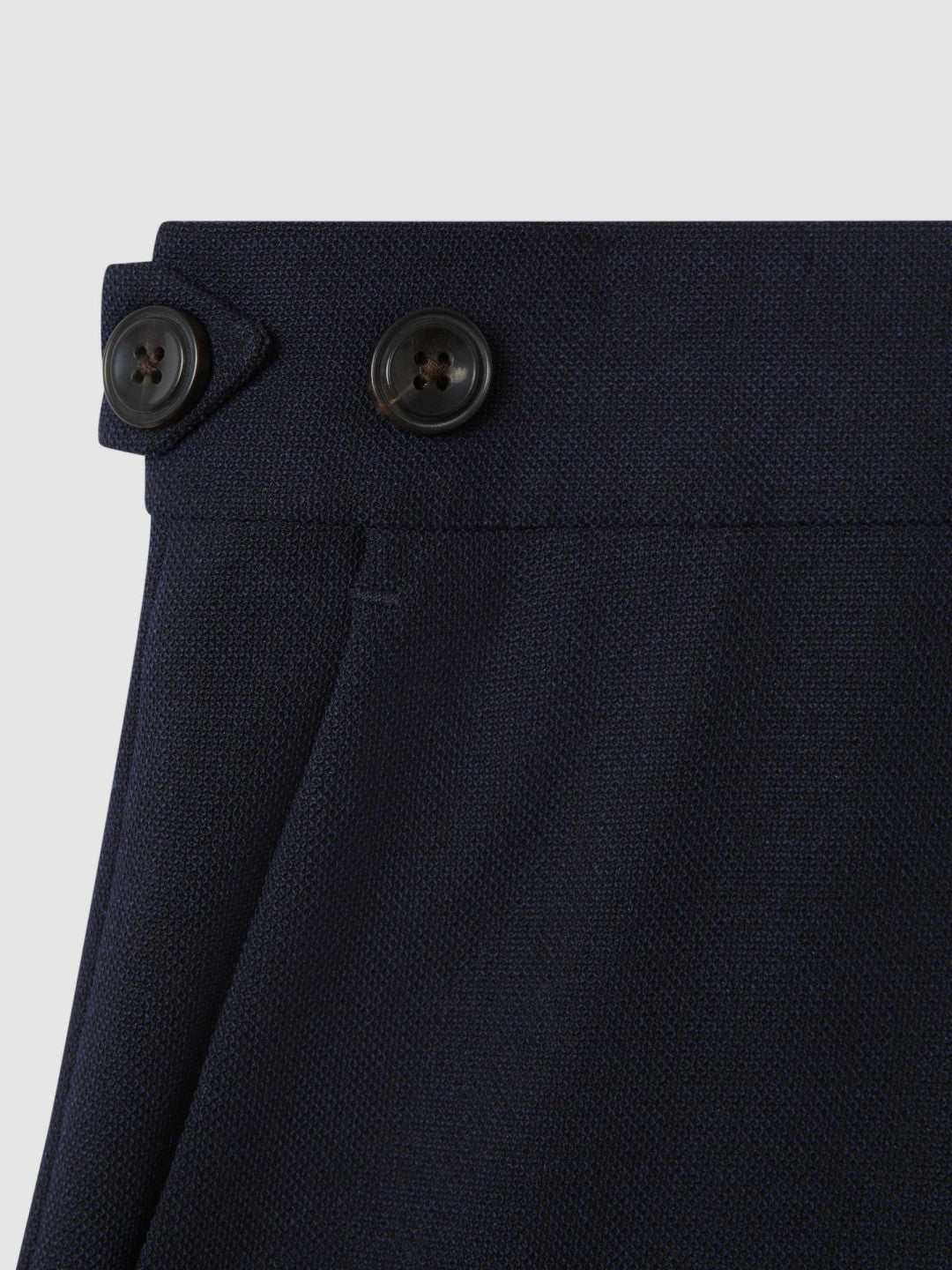 Men Slim Fit Side Adjuster Trousers in Navy