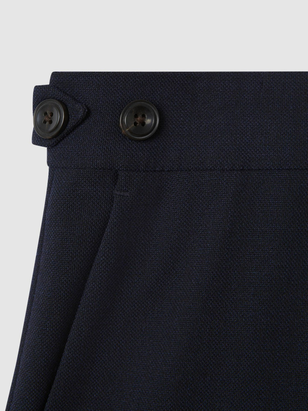 Men Slim Fit Side Adjuster Trousers in Navy