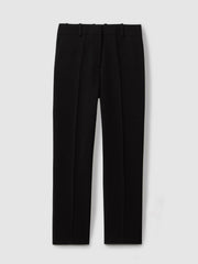 Women Petite Slim Fit Suit Trousers in Black