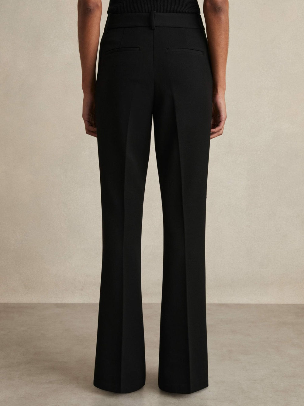 Women Flared Suit Trousers in Black