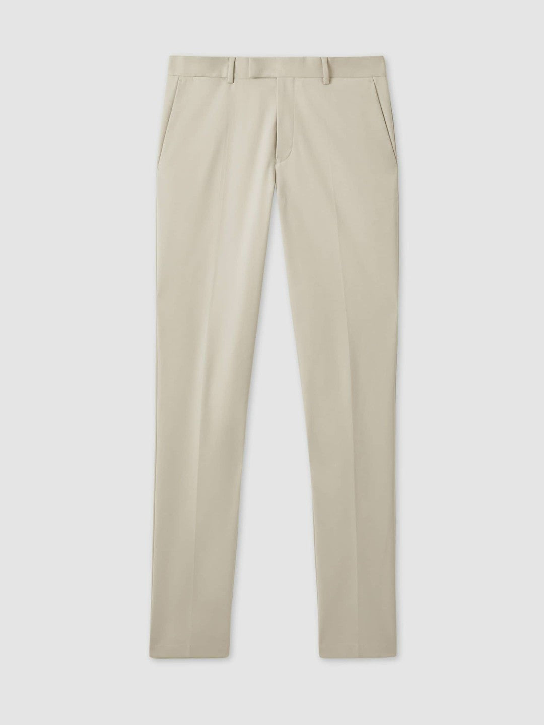 Men Slim Fit Cotton Blend Chinos in Stone