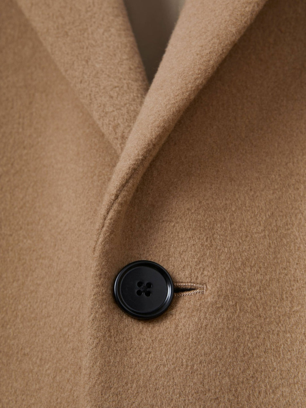 Men Wool Blend Single Breasted Epsom Overcoat in Camel