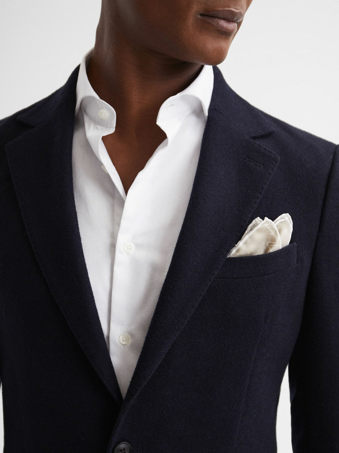 Men Polka Dot Silk Pocket Square in Stone