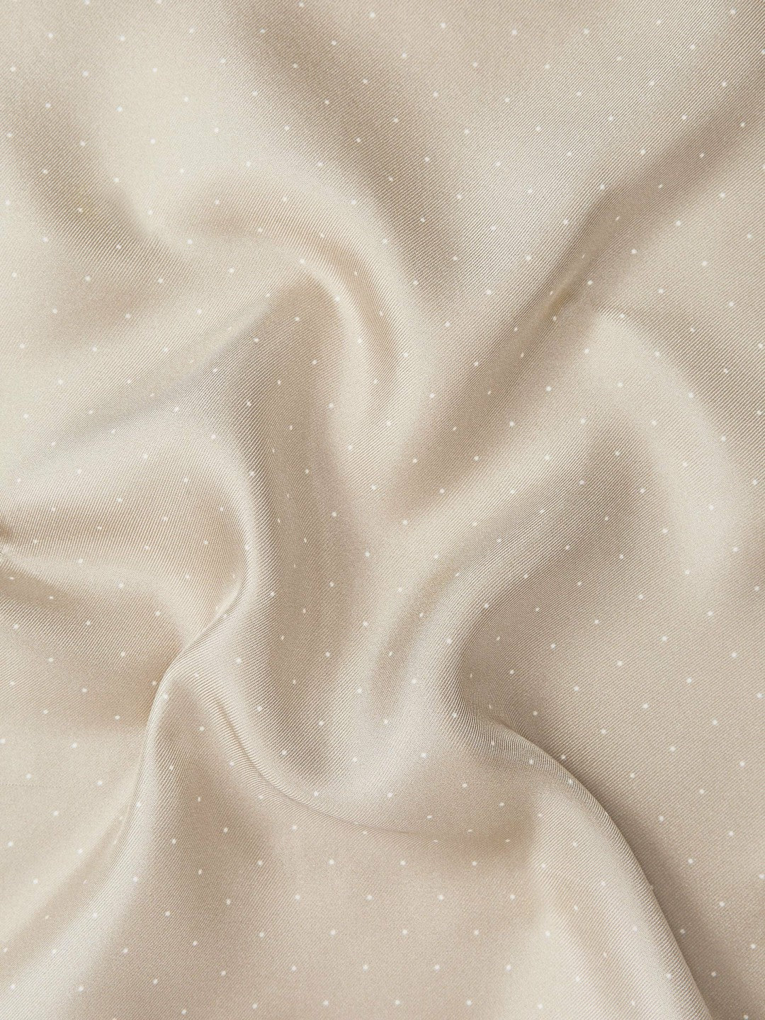 Men Polka Dot Silk Pocket Square in Stone
