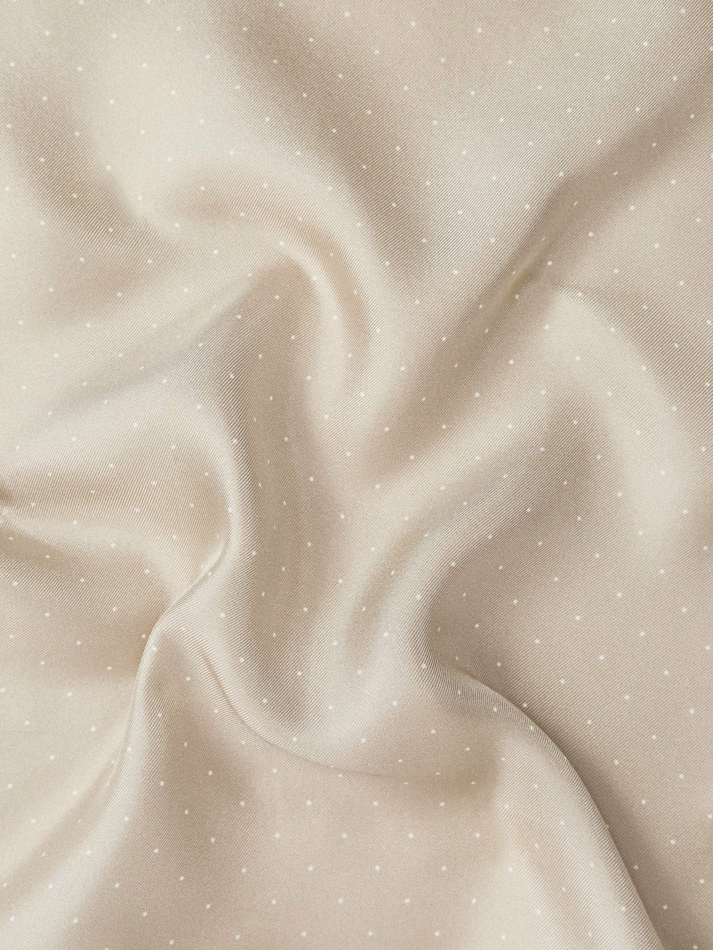 Men Polka Dot Silk Pocket Square in Stone