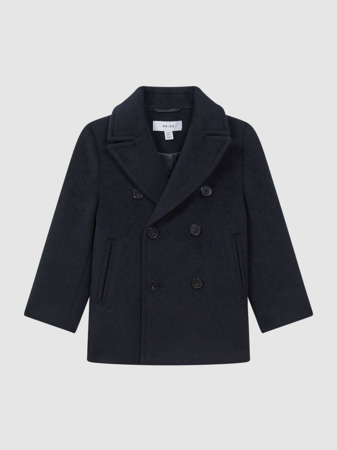 Children & Baby 9-13 yrs Wool Blend Twill Double Breasted Coat in Navy
