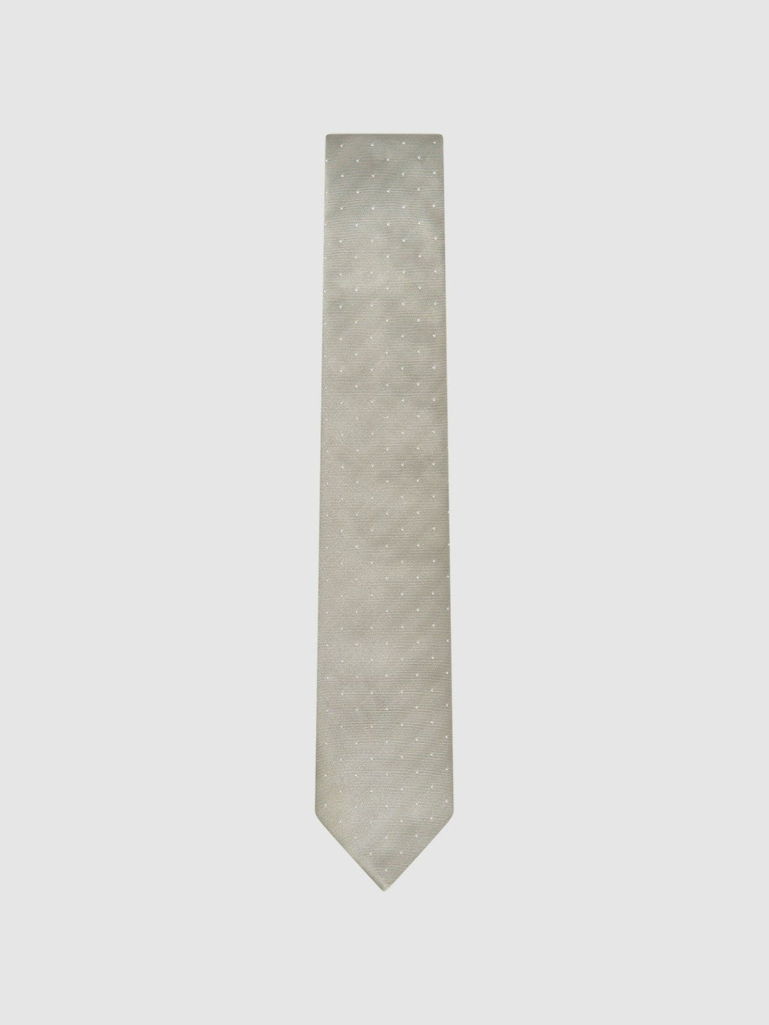 Men Polka Dot Silk Tie in Champagne