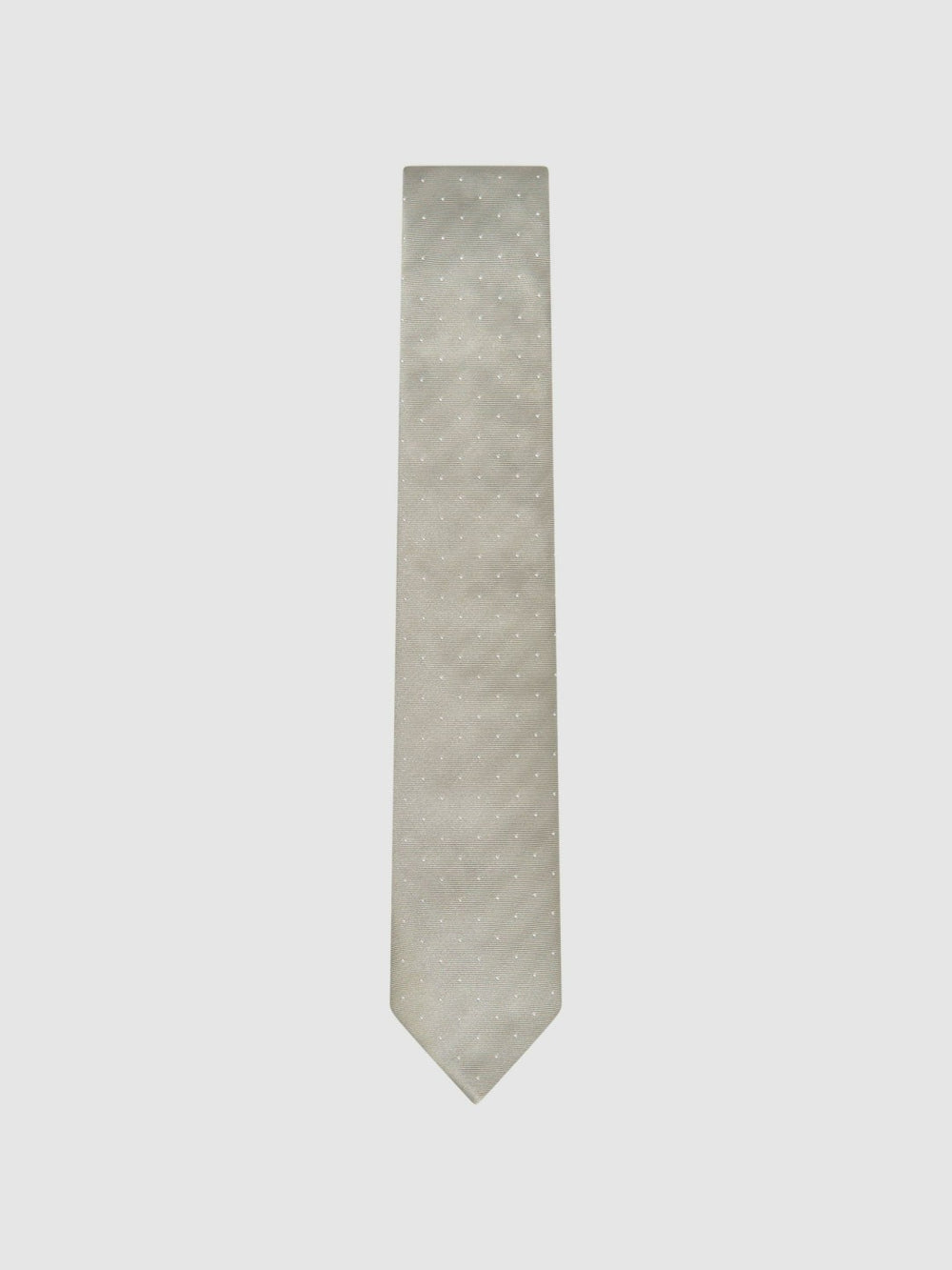 Men Polka Dot Silk Tie in Champagne