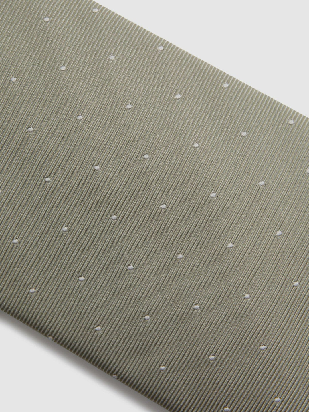 Men Polka Dot Silk Tie in Champagne