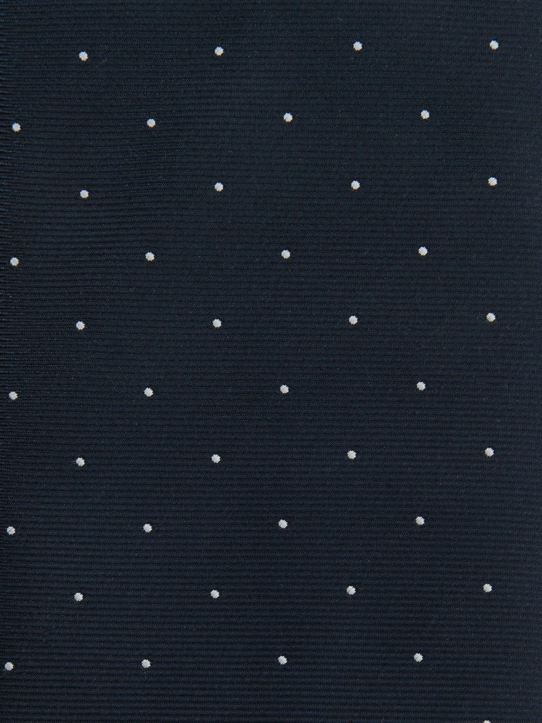 Men Polka Dot Silk Tie in Navy