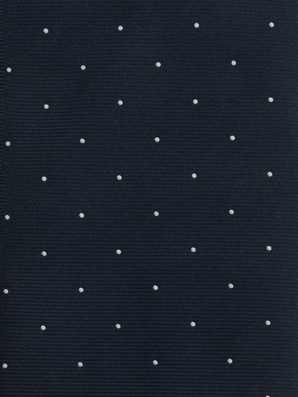 Men Polka Dot Silk Tie in Navy