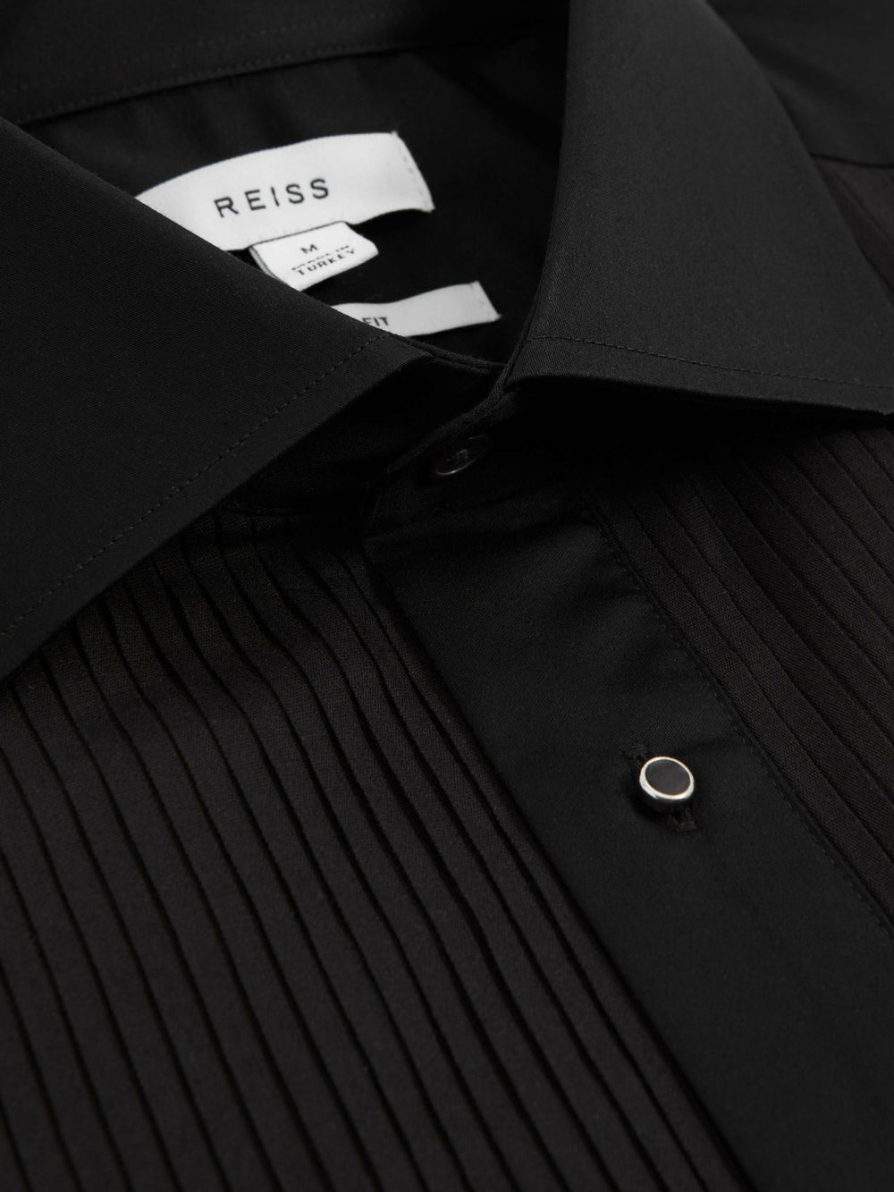 Men Slim Fit Cotton Dinner Shirt in Black