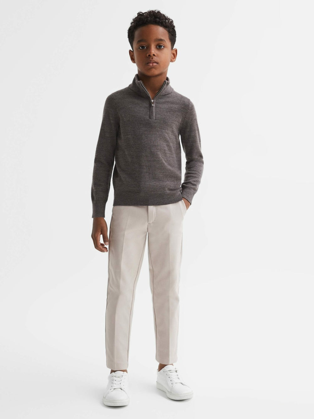 Children & Baby 9-14 yrs Slim Fit Tapered Chinos in Stone
